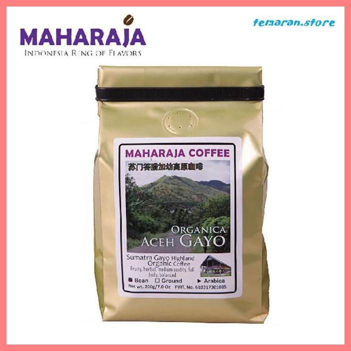 

Kopi- Kopi Gayo Organica Aceh 200g sangrai Arabika Maharaja - Biji -Biji-Kopi.