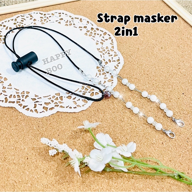 strap masker tali kalung masker konektor connector masker strap mask 2 in 1 hijab jilbab permata