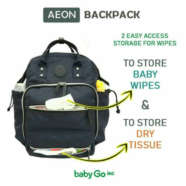 BabyGo Inc - Aeon Diaper Bag backpack baby go inc babygoinc tas asi/bayi