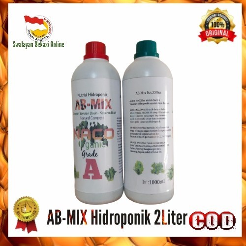 TERBARU AB MIX 2liter-Nutrisi Hidroponik AB Mix Pekatan 2Liter-Nutrisi AB MIX