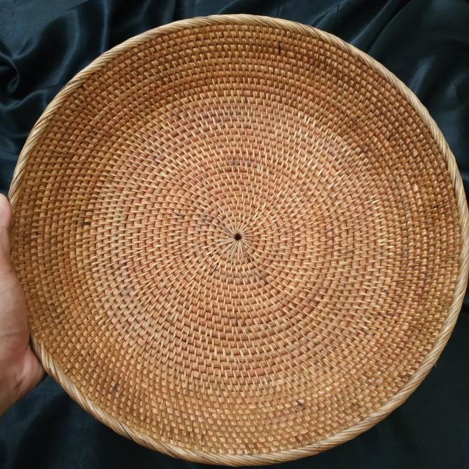 Populer] Keranjang / Rotan / Tray / Serbaguna / Baki / Bulat Besar /Tempat Buah