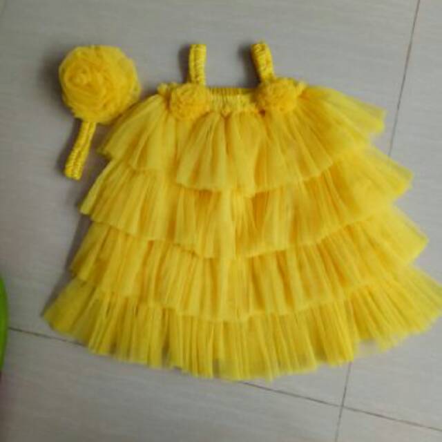 Dress tutu layer+bandana size 0-12th