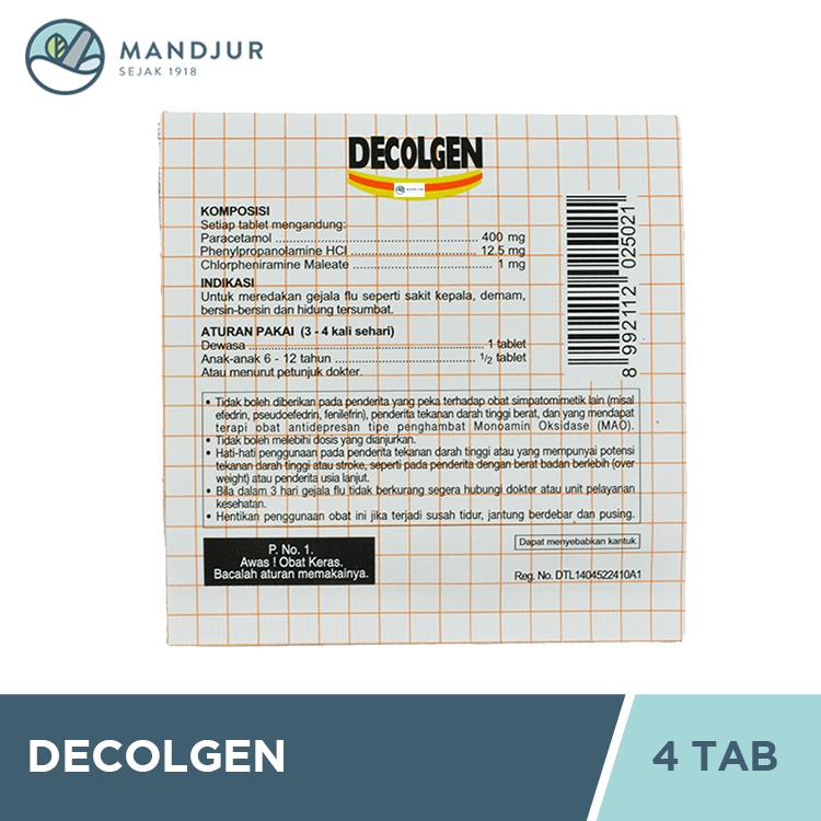 Decolgen - Obat Flu, Hidung Tersumbat, Sakit Kepala-2