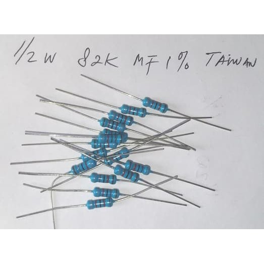 82K Resistor R 1/2 watt MF 1% Taiwan  QTY 200 Pcs