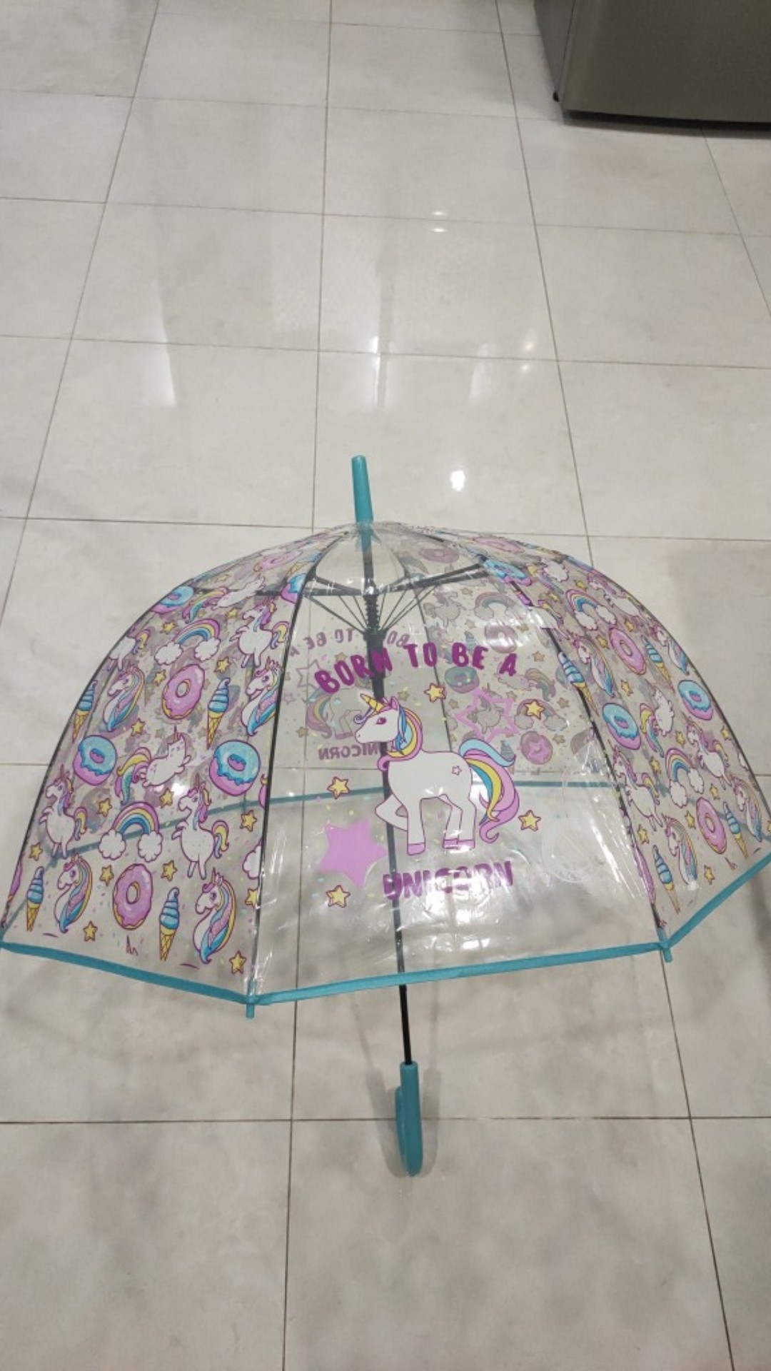 Real Star Umbrella Payung Anak Unicorn Transparant