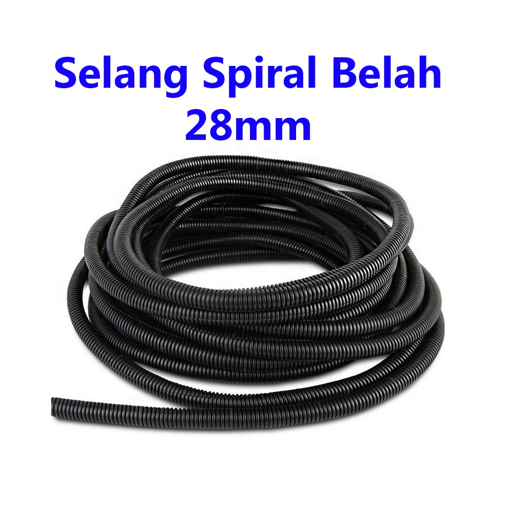 Selang Spiral Flexible 28mm Pengaman Kabel motor mobil