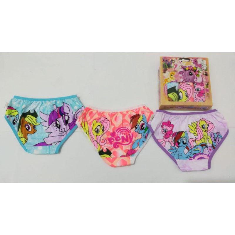 CD ANAK CEWE KOTAK MOTIF PONI 3PCS