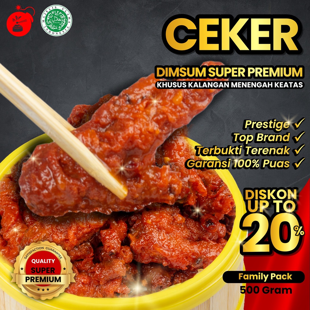 Jual Dimsum Ceker Kaki Ayam Isi 500 Gram Frozen Food Halal Mbledos