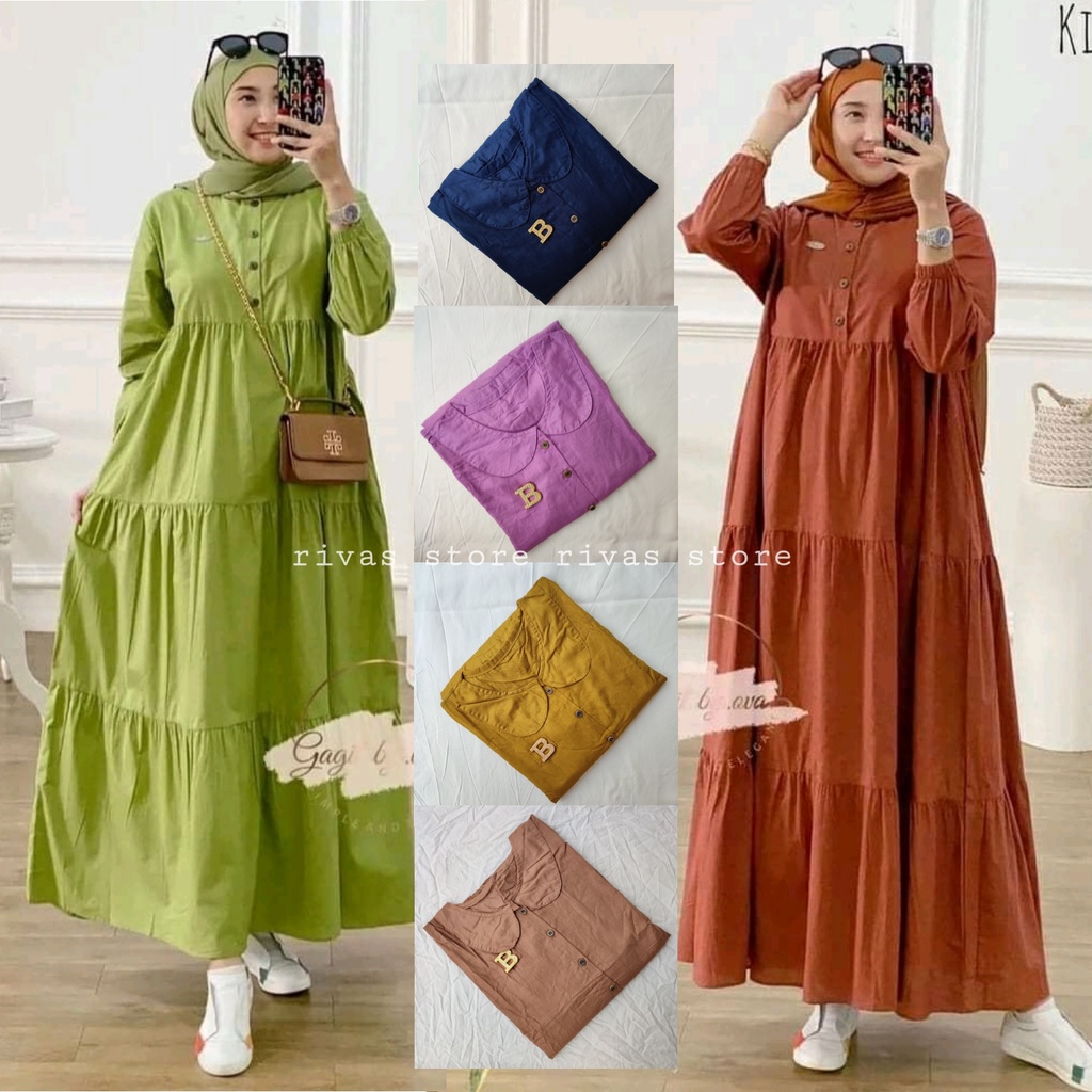 Gamis Midi Dres rayon Premium - gamis canda - Gamis canda rayon premium