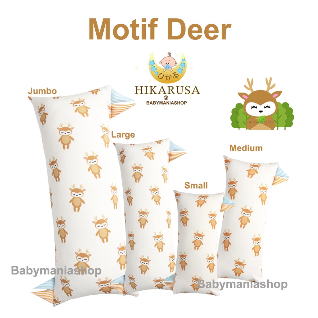 Hikarusa HIKARU GULING Anak Guling Bayi Size S M L XL Sky Deer BUDDY BOLSTER BAMBOO TENCEL