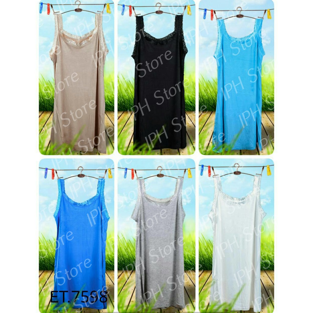 Singlet / Tank Top / Camisole Wanita Elena 7598 (Panjang 60cm, Lingkar 80cm)