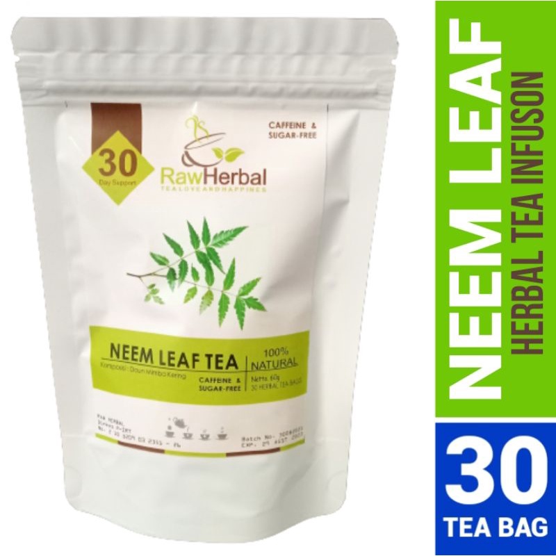 NEEM LEAF TEA : RAW 100% ORGANIC NEEM LEAF TEA ISI 30 TEA BAG