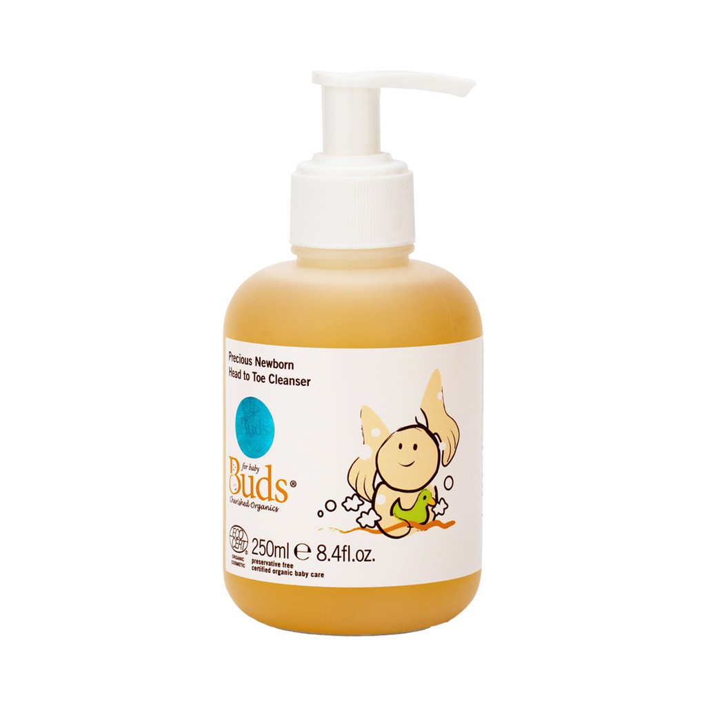 [PROMO] Buds Cherished Organics Precious Newborn Head To Toe Cleanser Sabun Shampoo Organik 250ml