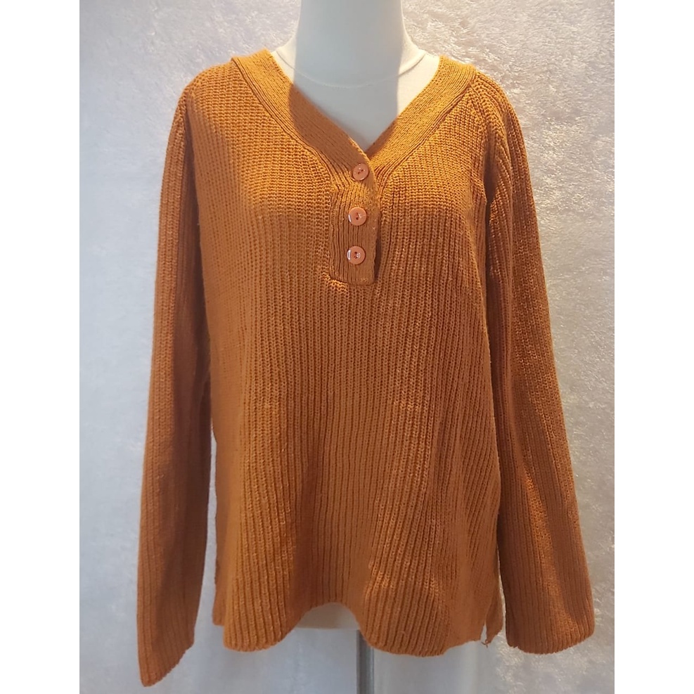 PRELOVED SWEATER RAJUT/KNIT WANITA MURAH COKLAT