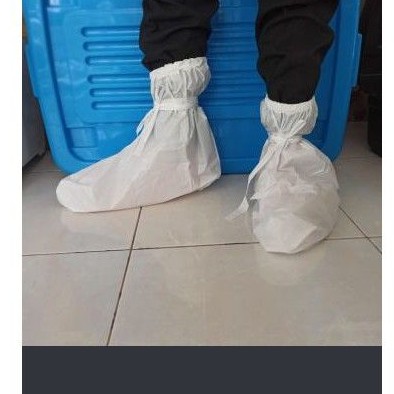 Cover Shoes Plastik LDPE untuk APD sambungan Hazmat Sarung Sepatu Kaki