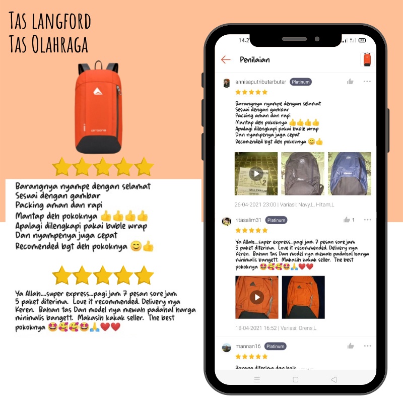 Tas Ransel Pria Wanita - Ransel Backpack Sepeda Olahraga Multifungsi Terbaru Murah Cewek Cowok