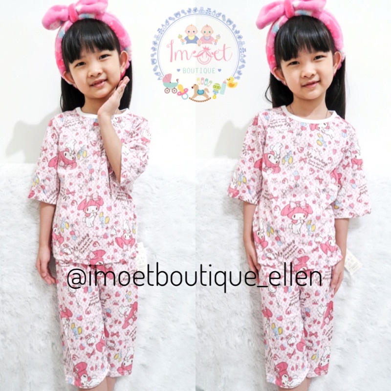 imoet.boutique - Setelan baju rumah anak cewek My Melody Hello Kity | atasan bawahan import (GI0589)