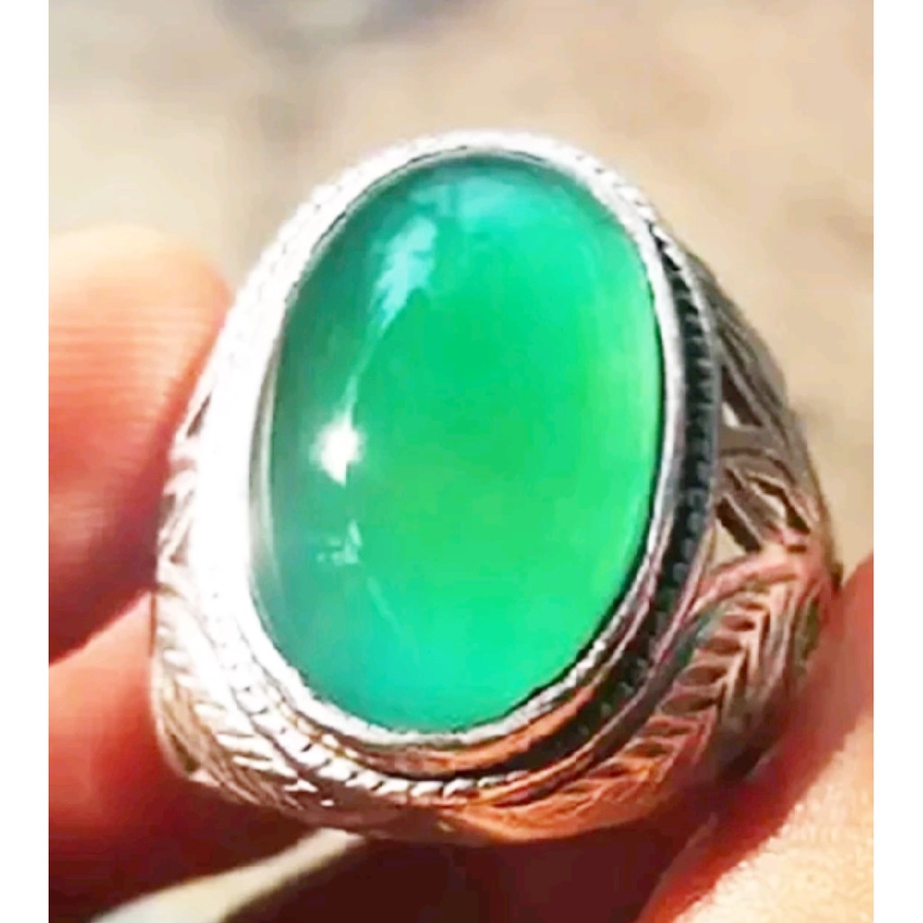 BACAN PALAMEA batu akik natural bacan palamea hijau tosca kristal size 13mm