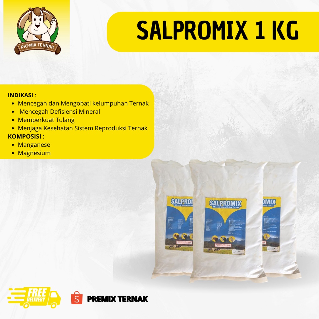 MINERAL HITAM/SALPROMIX 1KG/ MICRO MINERAL UNTUK TERNAK