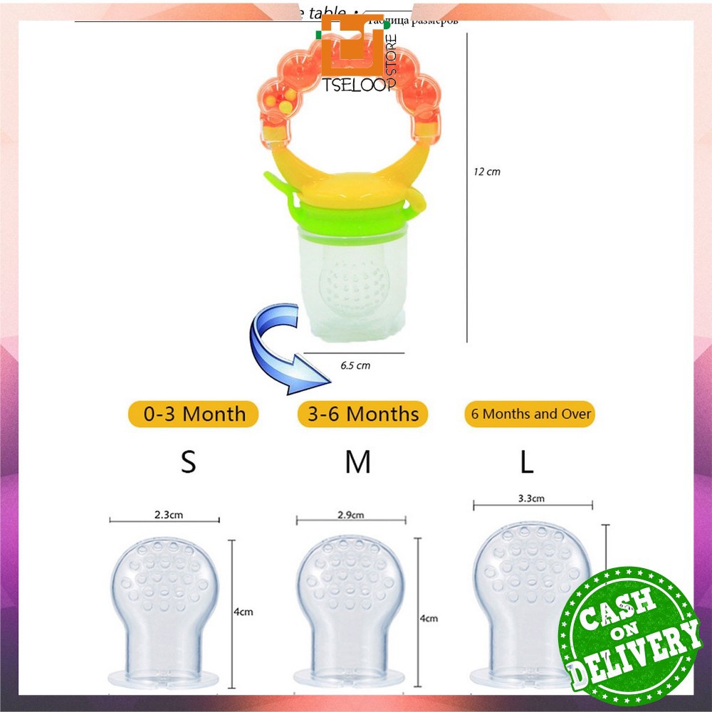 OFM-C44-45 Empeng Dot Buah Anak Bayi Baby Fruit Feeder Rattle Teether Kompeng Pacifier Gigitan Bayi-4