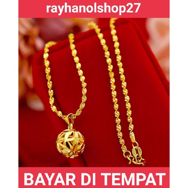 NEW!!! TERBARU DARI RO-27 KALUNG MELINTIR+LIONTIN LAPIS EMAS 24 K