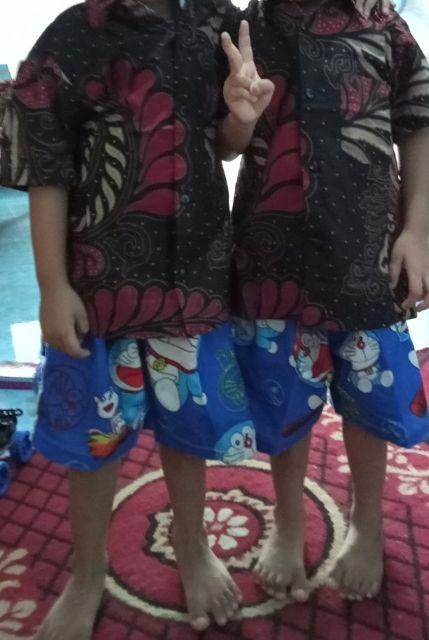 Batik Couple Keluarga Sania Ruffle Ori Velvet Termurah