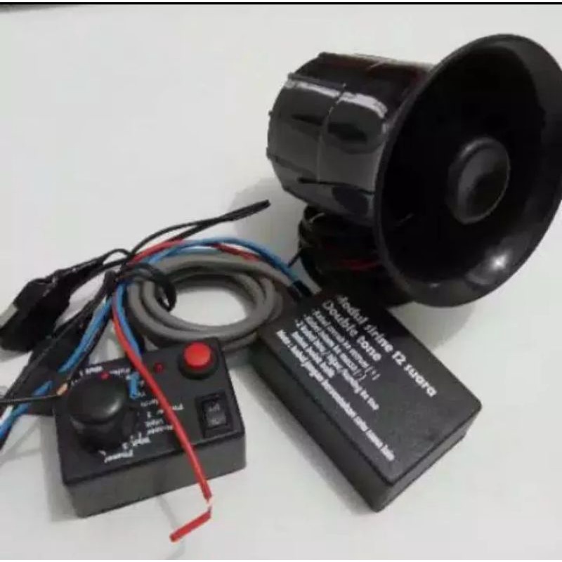 modul toa 12 suara double tone sirine patwal plus toa mini 10 watt motor dan mobil.
