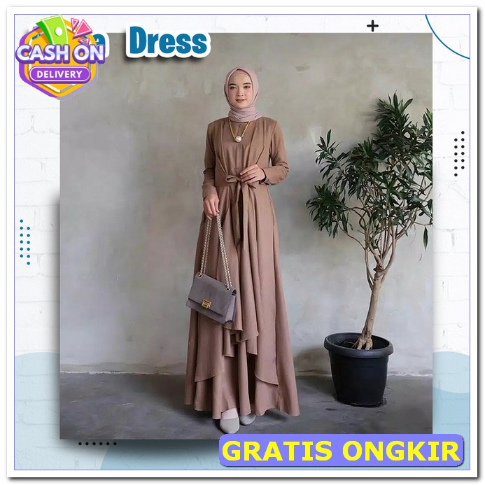 Dress Gamis Muslimah Dress Pesta Kondangan Baju Gamis Kekinian Terbaru 2022 Lebaran Terbaru2022 Casu