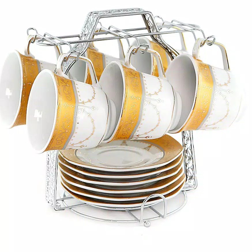 Cup Saucer Cangkir piring segi delapan Vicenza C78-1 padi,lily,lolli,poppy