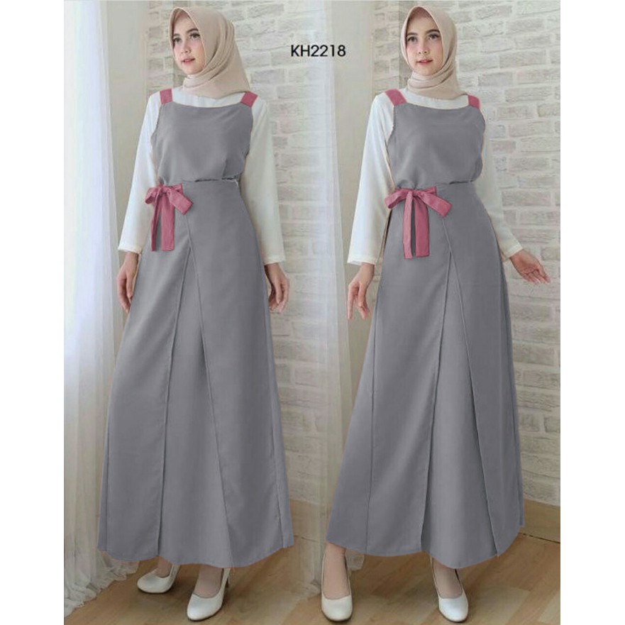 GAMIS SYARI ANNAJAH CAPUCCINO 900GR 110 140 ALLSIZE GAMIS SYARI BUSUI CADAR CREPE HQ POLOS MURAH I.