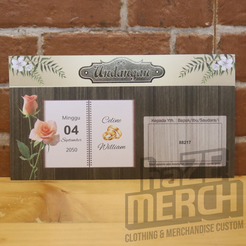 

Undangan Pernikahan / UD-88217 / Undangan Murah / haze merchandise