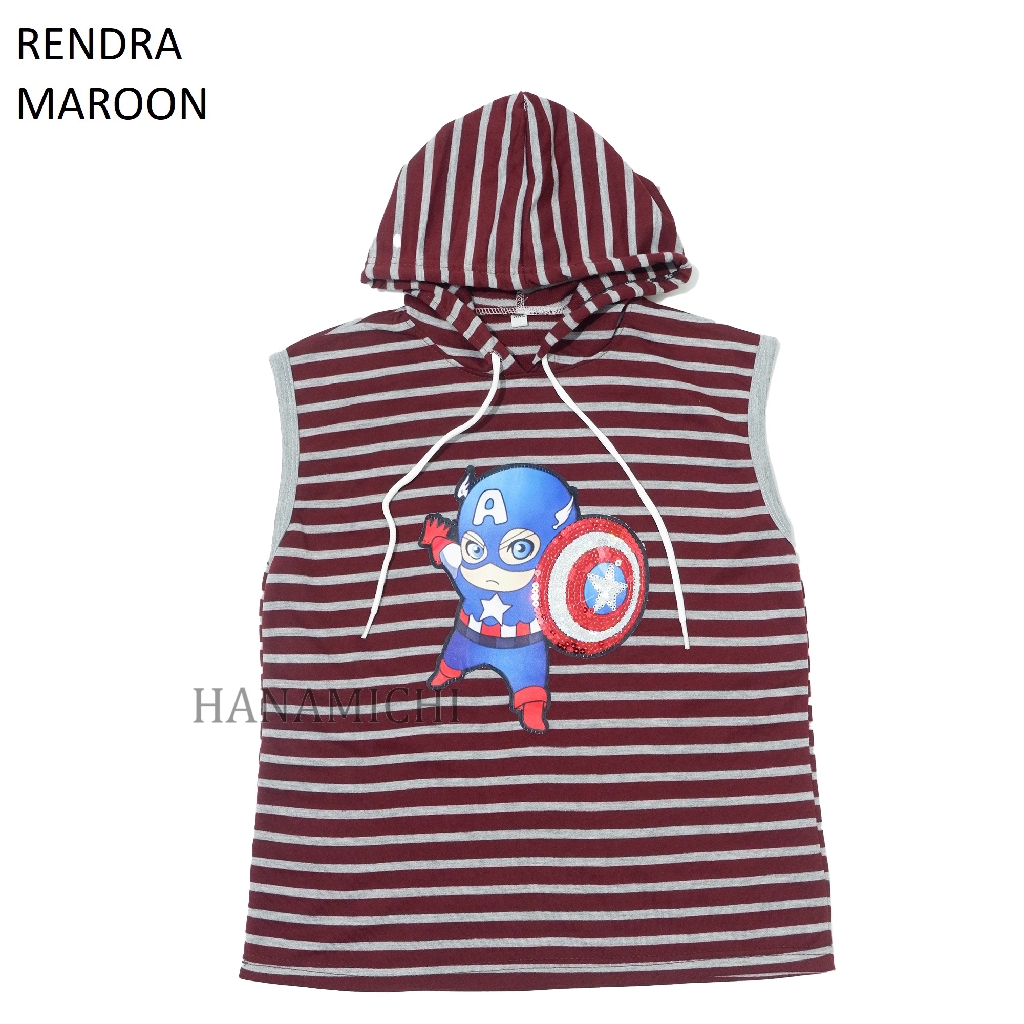 Hanamichi RENDRA Baju Hoodie Anak Lengan Pendek