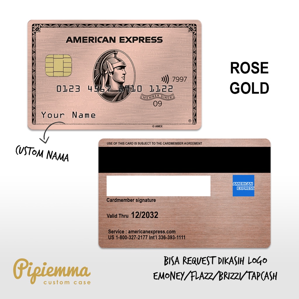 Kartu Toll Custom AMEX CARD Emoney Mandiri Flazz gen2 NFC Brizzi Tapcash BNI