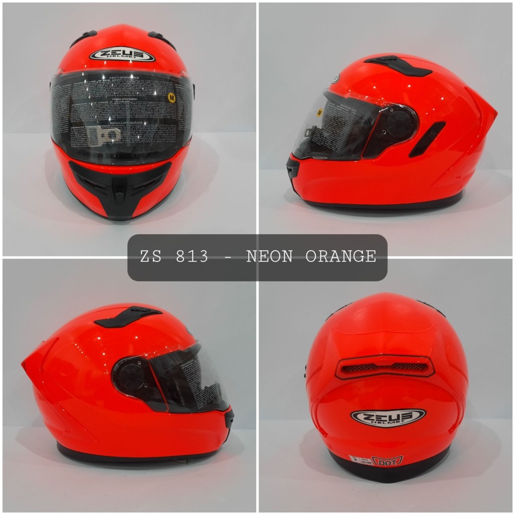 ZEUS ZS 813 SOLID NEON ORANGE