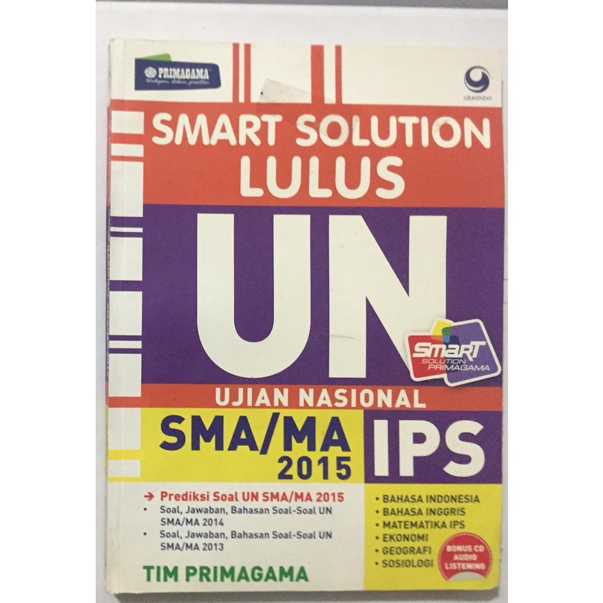BUKU SMART SOLUTION LULUS UN SMA/MA IPS 2015
