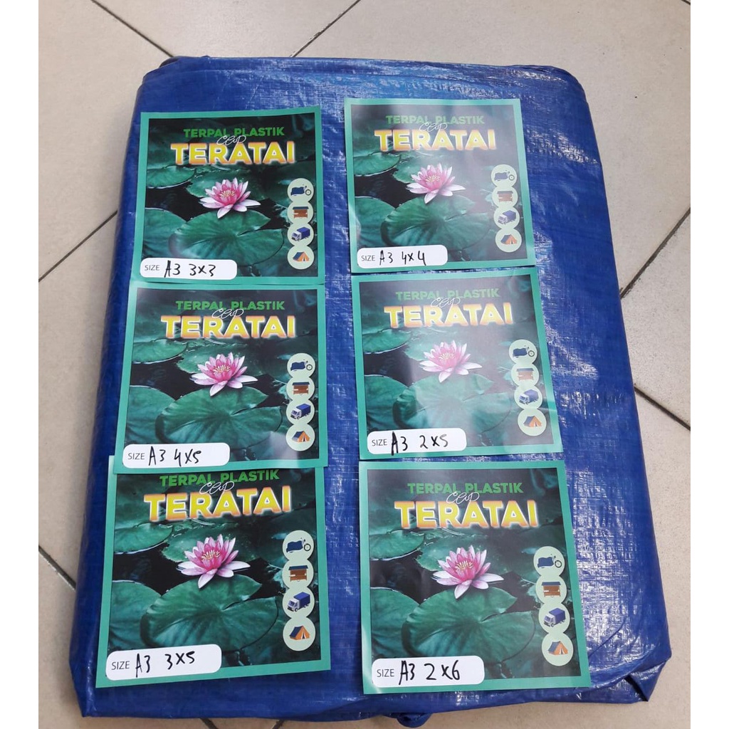 Terpal plastik A3 6 meter x 6 meter