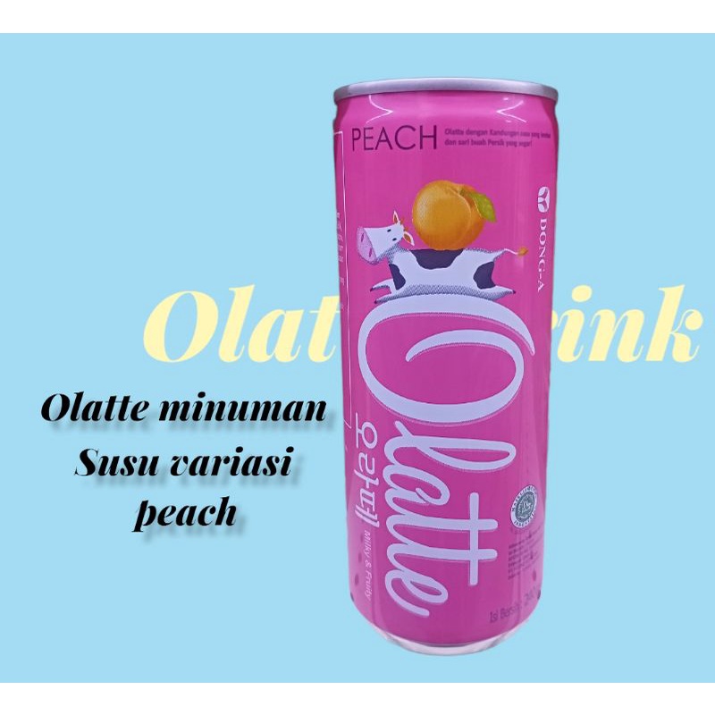 

olatte drink milky & peach/buah persik 240ml