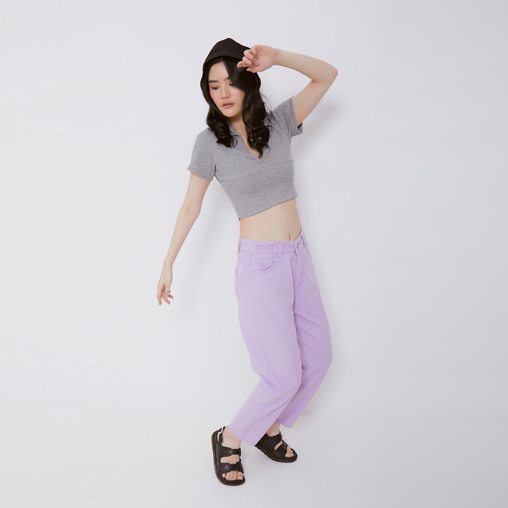 VIERLIN - Jeans 3189 - BOYFRIEND LILAC