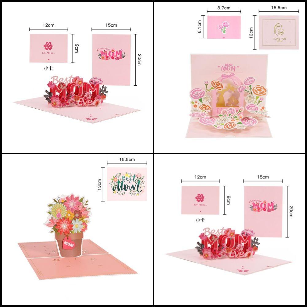 R-flower Mother's Day Greeting Card Kartu Ucapan Hari Ibu Lipat Bunga Berkah Kartu Kecil