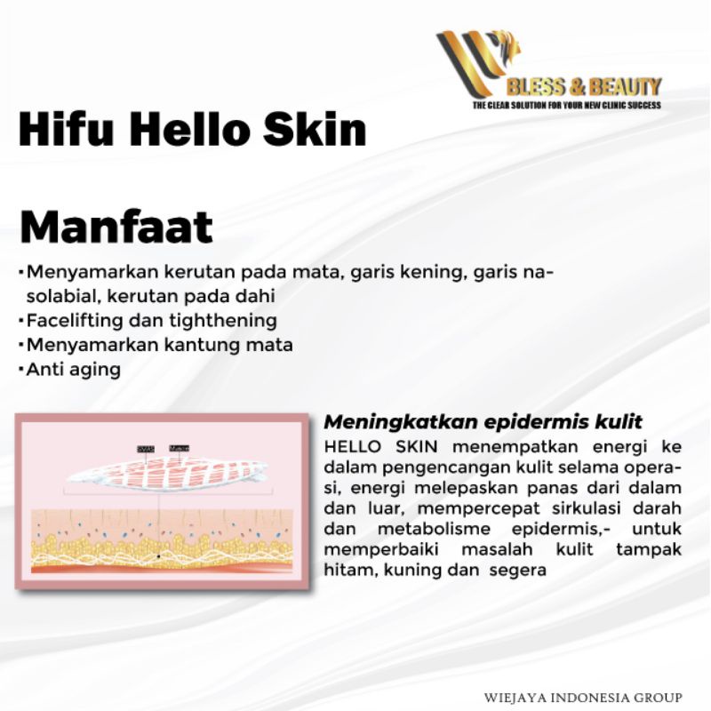 Alat Perawatan Wajah Hifu Hello Skin Mengencangkan  Kulit V Shape Original