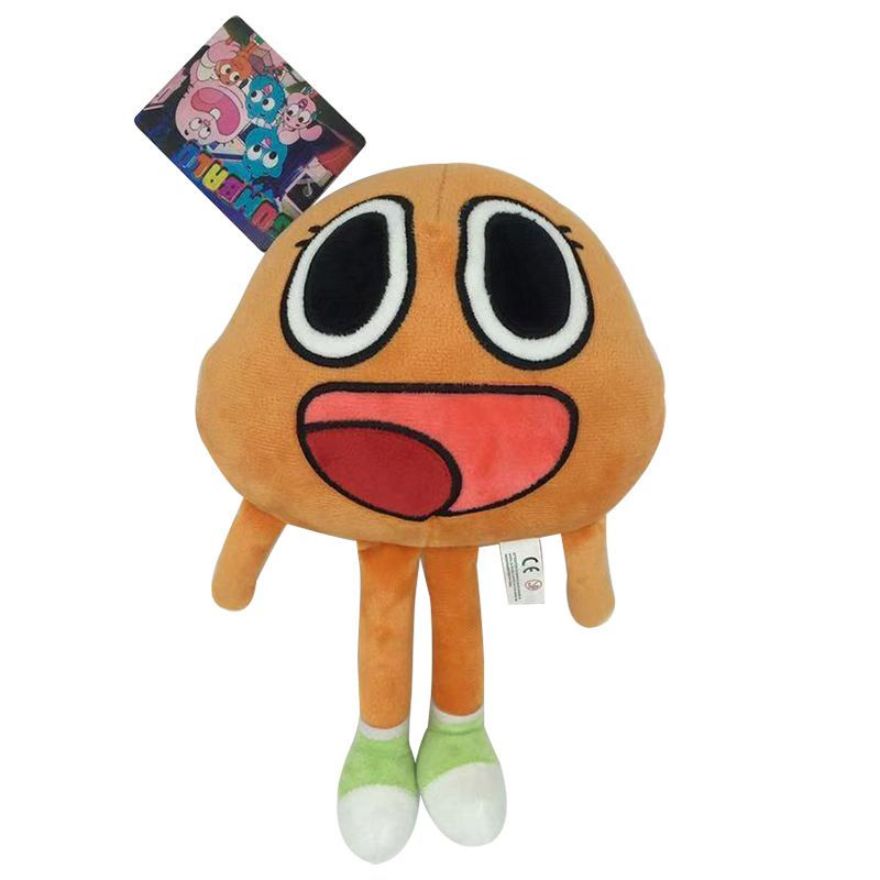 【New！！！】25cm The Amazing World Of Gumball Darwin Plush Toy Soft Stuffed Doll Kids Gift