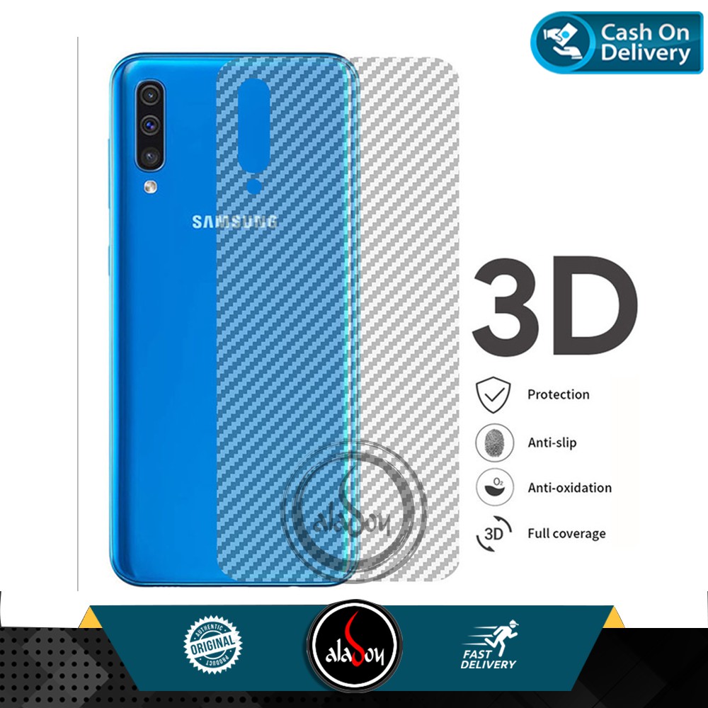 Garskin Carbon Samsung A50 Premium Back Screen Protector