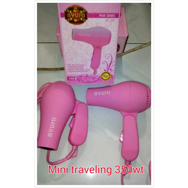 Ayumi Hair Dryer Mini Travelink Pink 350 Watt