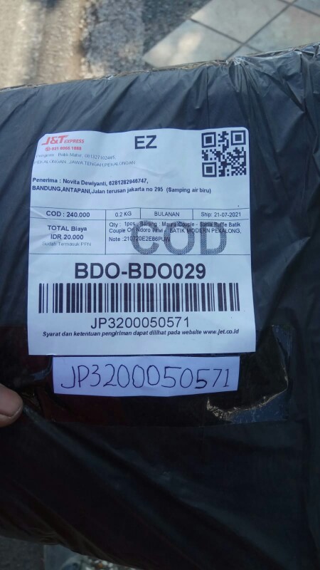 Maura Couple - Sania Ruffle Batik Couple Ori Ndoro Jawi -  Batik Modern Pekalongan