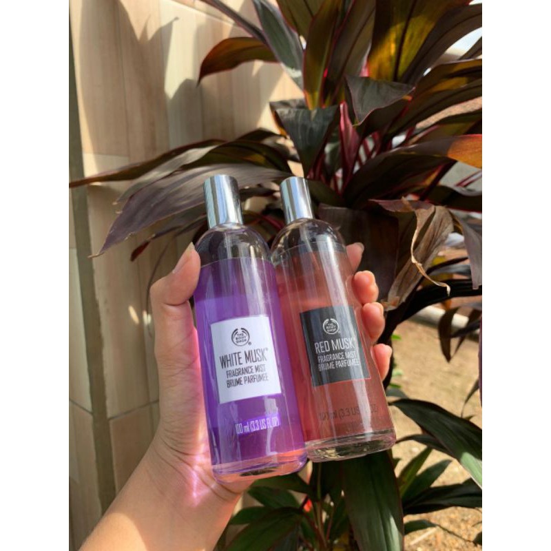 Termurah parfum the body shop, bodymist white musk red musk 100ml