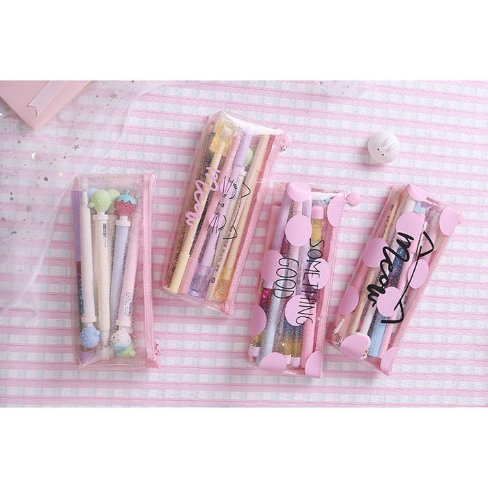

JGO kotak pensil gilr unicorn / cat / pencil case soft pink / zakka shabby