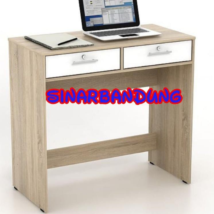 MEJA KERJA / MEJA KANTOR 2 LACI MINIMALIS ADA KUNCI 
