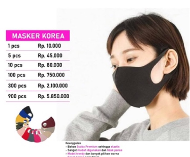 Masker Kain Polos Tebal SCUBA Termurah