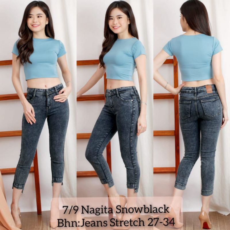 MARSELLE CELANA JEANS SNOW WANITA 7/9