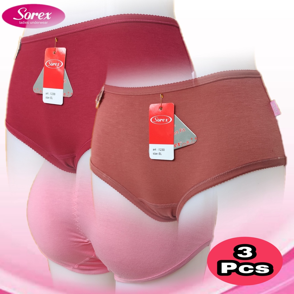 J500T ( ISI 3 PCS) Celana Dalam Wanita Sorex 1230 Ukuran M L XL XXL